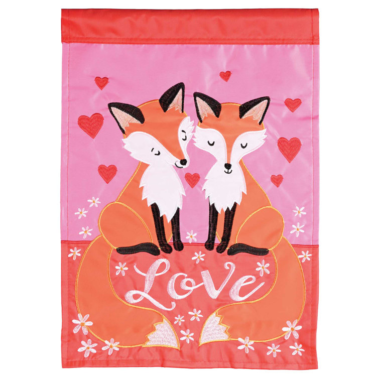 DicksonsInc Love Foxes 2Sided Polyester 18 x 13 in. Garden Flag Wayfair